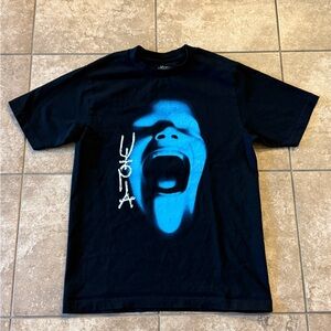 Travis Scott Utopia IV black crew neck tee